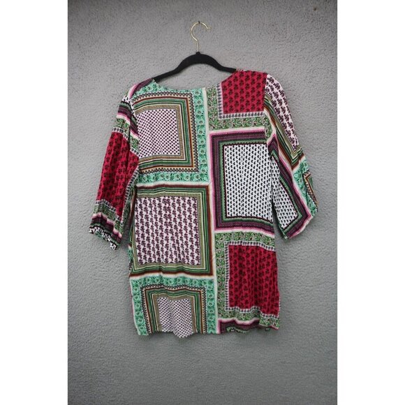 Umgee Colorful 3/4 Sleeve Tunic with Tassels-Size Medium-BOHO - Picture 7 of 8
